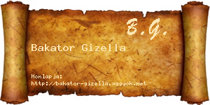 Bakator Gizella névjegykártya